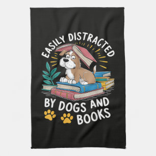 Linge De Cuisine Facilement distrait par les chiens et les livres D