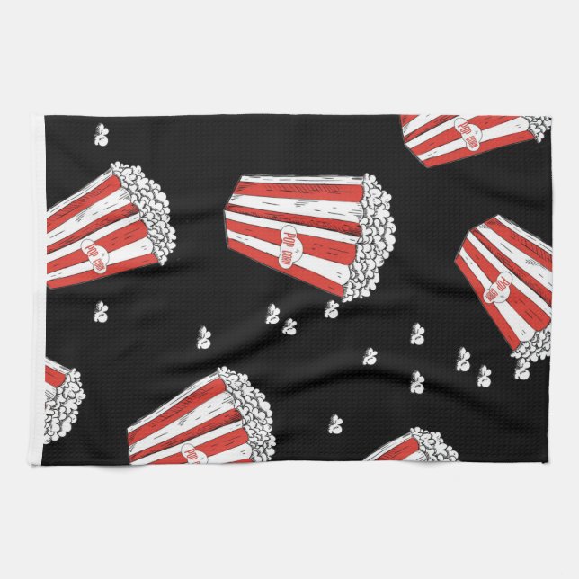 Linge De Cuisine Falling Popcorn Motif (Horizontal)