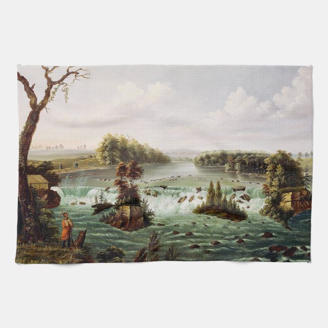 Linge De Cuisine Falls of Saint Anthony by Henry Lewis (Horizontal)