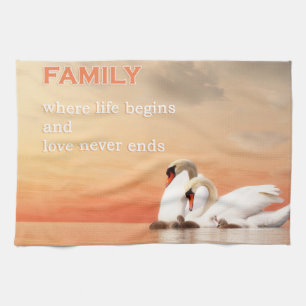 Linge De Cuisine Famille de cygne