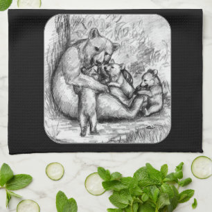 Linge De Cuisine Famille d'ours