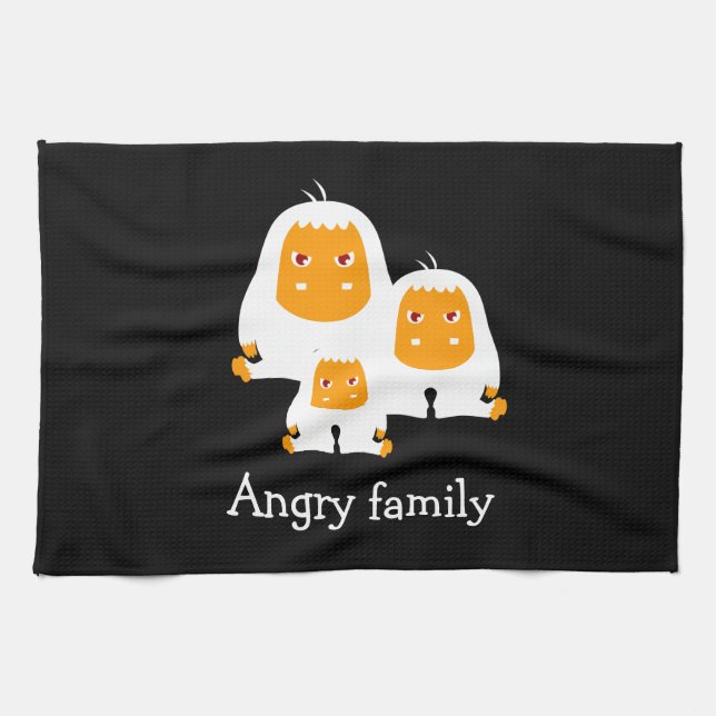 Linge De Cuisine Famille en colère Singes design T-Shirt Bain Mat (Horizontal)