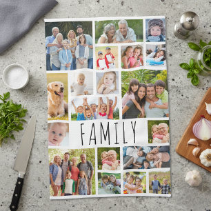 Linge De Cuisine Famille Moderne Collage de 19 Photos Simple