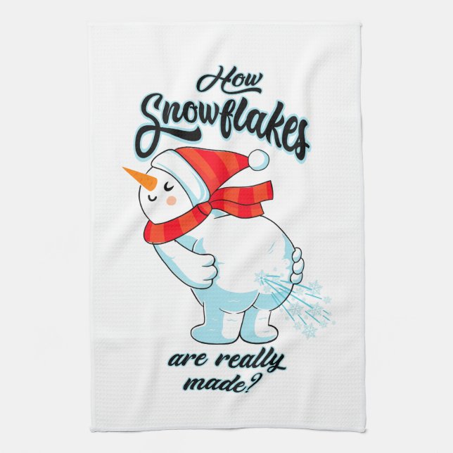 Linge De Cuisine Farer Snowman Comment Les Snowflakes Sont Vraiment (Vertical)
