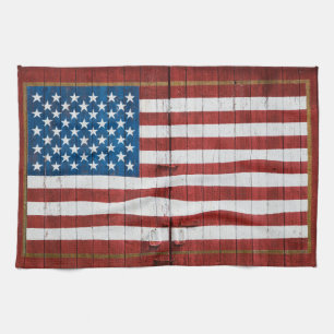 Linge De Cuisine Farms American Flag Barn Mural