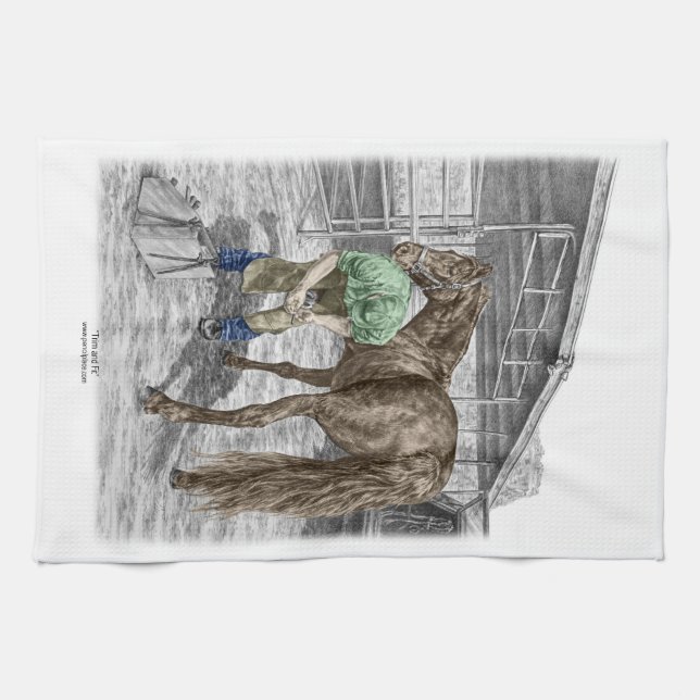 Linge De Cuisine Farrier Forgeron Trimming Horse Hoof (Horizontal)