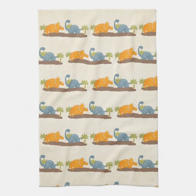 Linge De Cuisine Faune sauvage de Cute Dinosaure (Vertical)