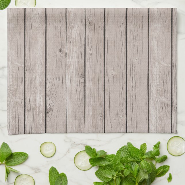 Linge De Cuisine Faux Rustic Wood Brown (Plié)