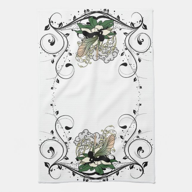 Linge De Cuisine Fée Magnolia Shadow (Vertical)