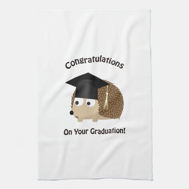Linge De Cuisine Félicitations pour votre hérisson de diplôme (Vertical)