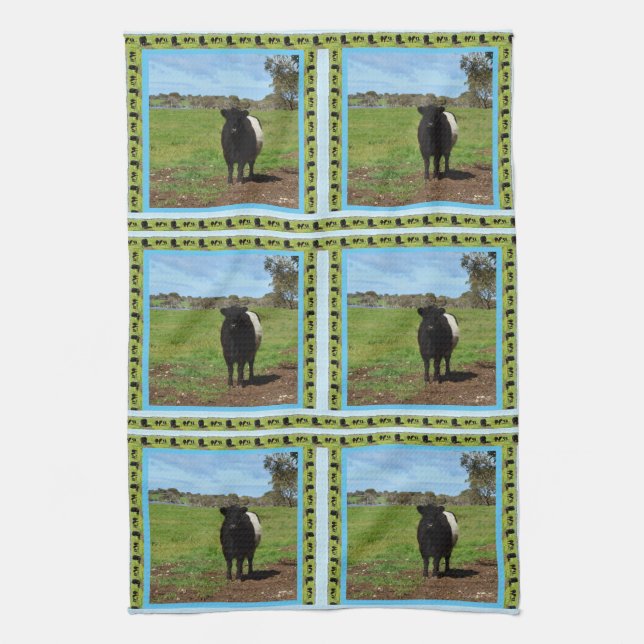 Linge De Cuisine Female Belted Galloway Cow (Vertical)