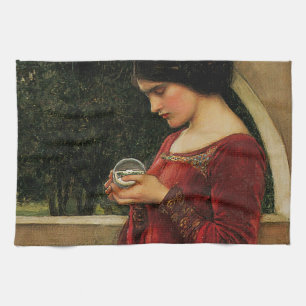 Linge De Cuisine Femme à la boule de cristal, peinture de Waterhous
