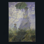Linge De Cuisine Femme avec parasol par Claude Monet, Art Vintage<br><div class="desc">La promenade, Camille Monet et Son Fils Jean (Femme avec un Parasol) (1875) de Claude Monet est une vintage peinture impressionniste de famille de portrait. Une mère se promène avec son jeune enfant dans un champ ou dans une prairie printanière. Elle tient un parasol et porte une belle robe qui...</div>