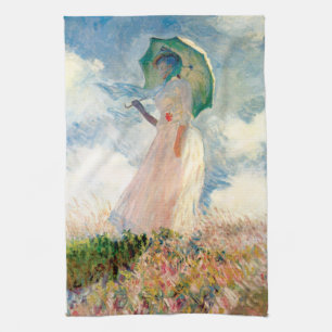 Linge De Cuisine Femme de Monet avec un parasol