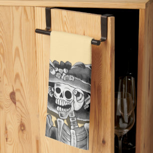 Linge De Cuisine Femme de squelette qui rit