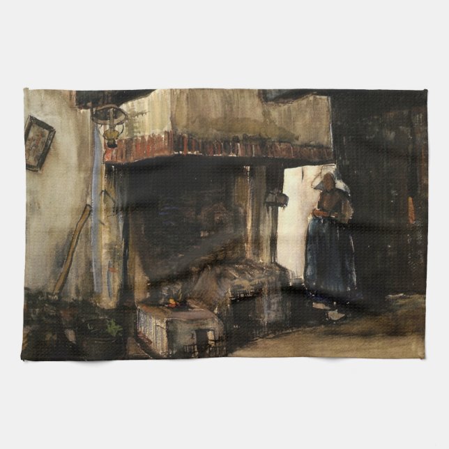 Linge De Cuisine Femme par un coeur par Vincent van Gogh (Horizontal)