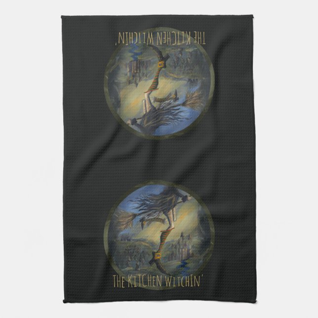 Linge De Cuisine Femme Sorcière (Vertical)