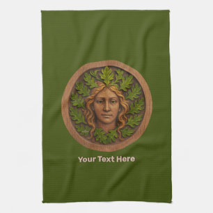 Linge De Cuisine Femme Verte - Bois