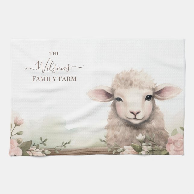 Linge De Cuisine Ferme familiale Mouton rustique  (Horizontal)