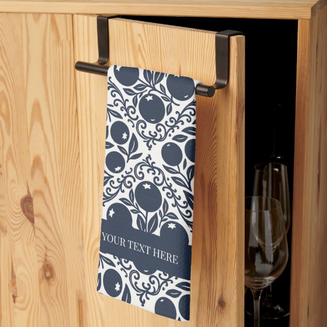 Linge De Cuisine Ferme Rustique aux Myrtilles de Style Country Fran (Pliage en tiers)