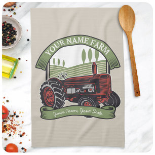 Linge De Cuisine Fermier de Vintage Farm Tractor