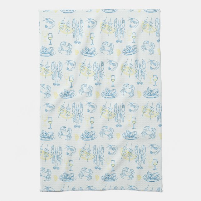Linge De Cuisine Festin de fruits de mer (Vertical)