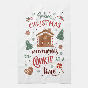 Linge De Cuisine Festive biscuits souvenirs mot art