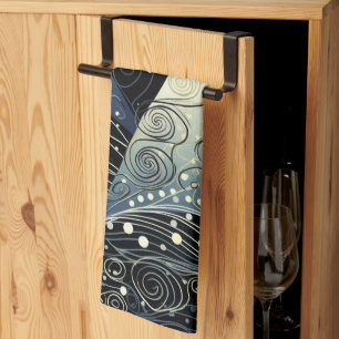 Linge De Cuisine Festive Twilight Christmas Trees