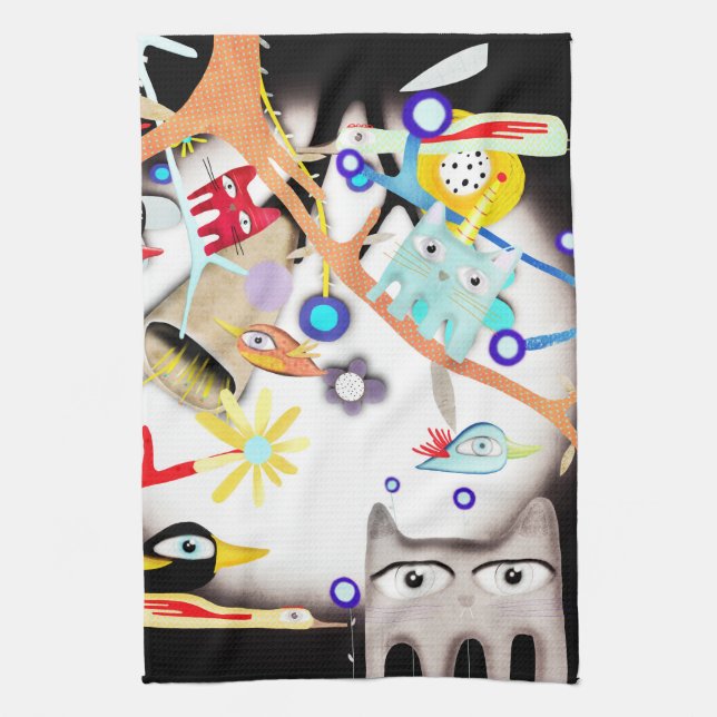 Linge De Cuisine Fête CATS par Rupydetequila (Vertical)