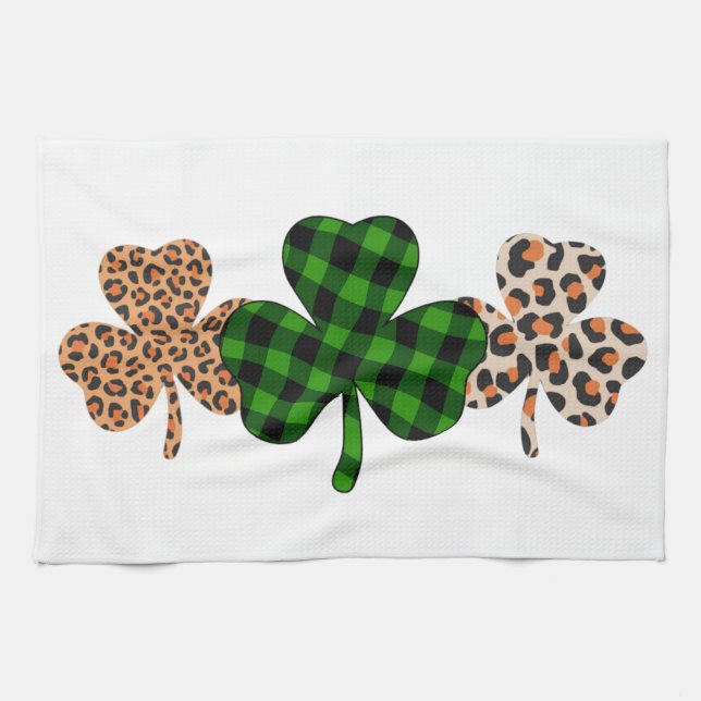 Linge De Cuisine Fête de la Saint-Patrick Chanceux Irlandais Vert C (Horizontal)