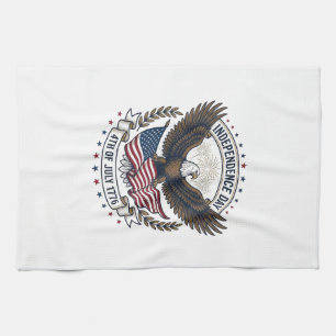 Linge De Cuisine Fête de l'Indépendance Aigle Drapeau Vintage Shirt