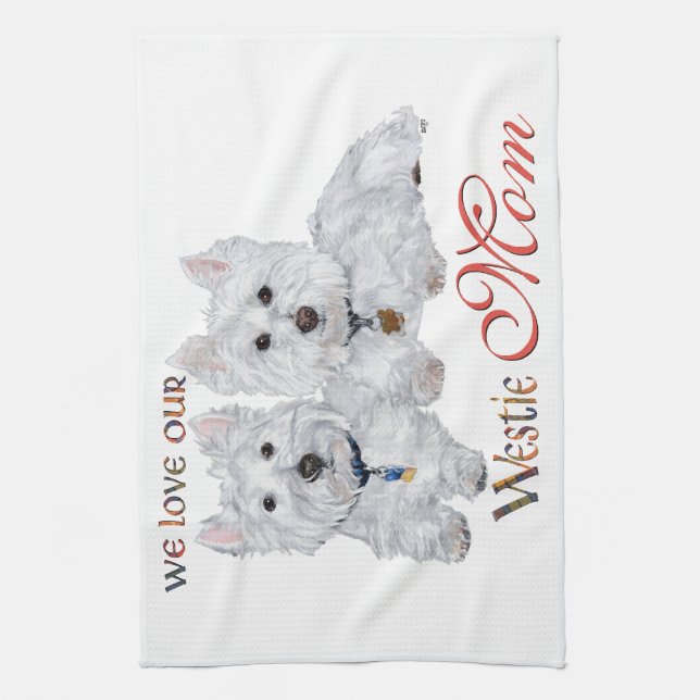 Linge De Cuisine Fête des mères West Highland Terriers (Vertical)
