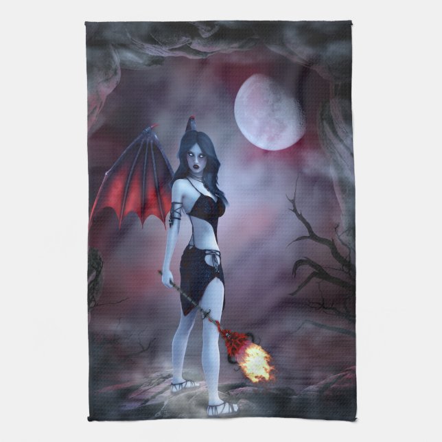 Linge De Cuisine Feu de lune Succubus (Vertical)