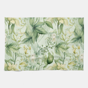 Linge De Cuisine Feuillage Vert Botanique - Nouveau Cadeau pour la 