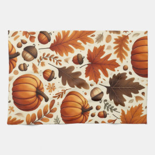 Linge De Cuisine feuille/citrouille/cavernes Automne
