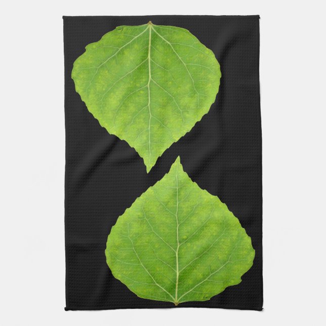 Linge De Cuisine Feuille d'Aspen vert #11 (Vertical)