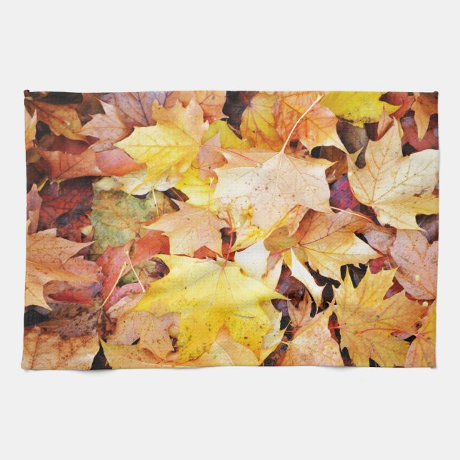 Linge De Cuisine Feuille d'automne (Horizontal)
