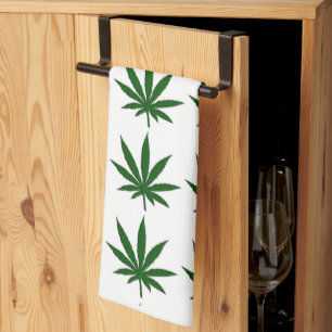 Linge De Cuisine Feuille de mauvaises herbes Verticale