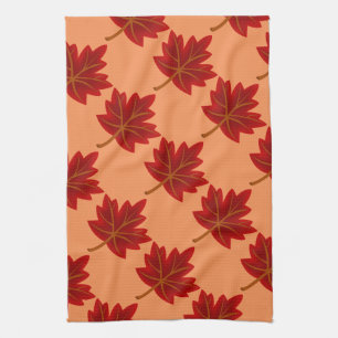 Linge De Cuisine Feuille d'érable rouge automne