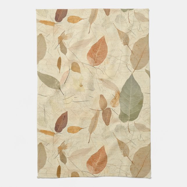 Linge De Cuisine Feuille inspirée de la nature rustique - Art botan (Vertical)