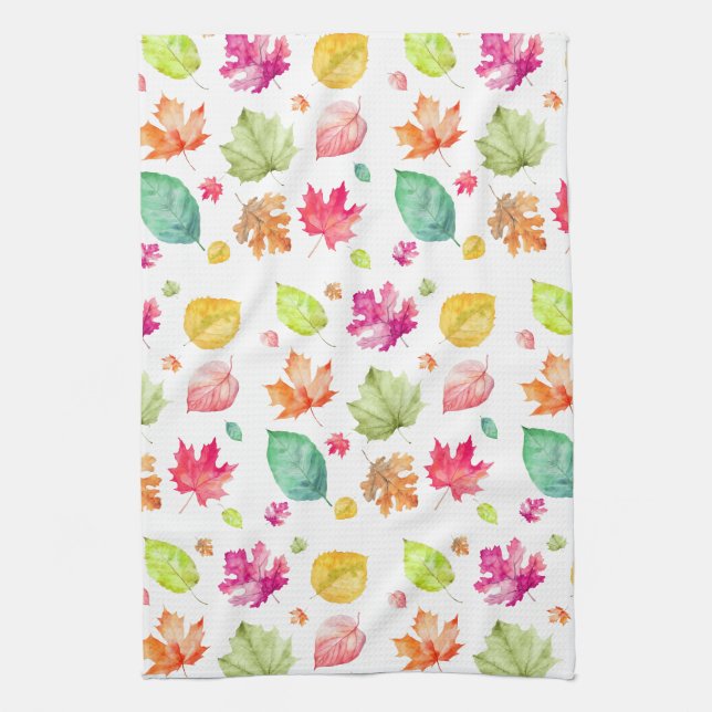 Linge De Cuisine Feuilles automnales (Vertical)