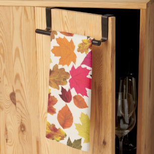 Linge De Cuisine Feuilles Automne Aux Couleurs Automnes