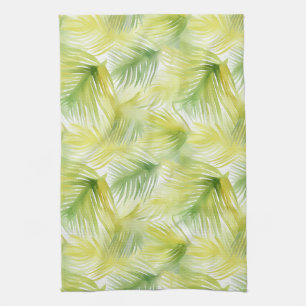 Linge De Cuisine Feuilles d'aquarelle tropicale