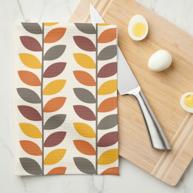 Linge De Cuisine Feuilles d'automne (Quart Plié)
