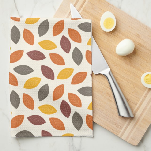 Linge De Cuisine Feuilles d'automne (Quart Plié)