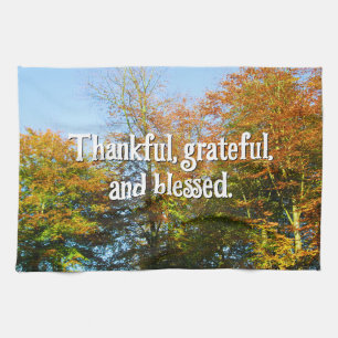 Linge De Cuisine Feuilles d'automne et Ciel bleu - Thanksgiving per