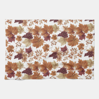 Linge De Cuisine Feuilles d'automne et raisins de vignoble