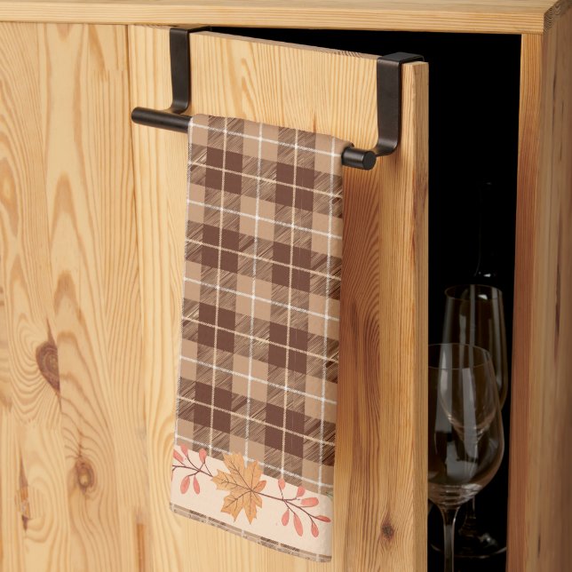 Linge De Cuisine Feuilles d'automne sur Plaid (Pliage en tiers)