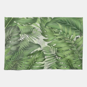 Linge De Cuisine Feuilles de jungle tropicale : arrière - plans flo