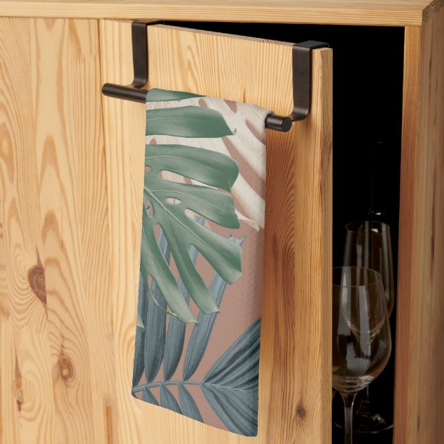 Linge De Cuisine Feuilles de jungle tropicale Monstera 2 (Pliage en tiers)